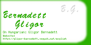 bernadett gligor business card